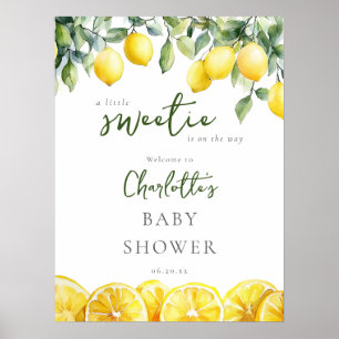 Poster Placa de Boas-Vindas de Chás de Bebê Little Sweeti