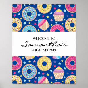 Poster Placa de Boas-Vindas de Cupcakes & Donuts