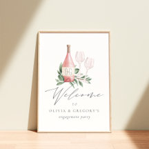 Placa de Boas-Vindas de Evento Botânico de Vinho R