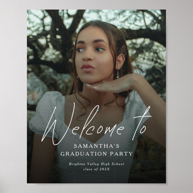 Poster Placa de Boas-Vindas de Festa de Formatura com Let (Frente)