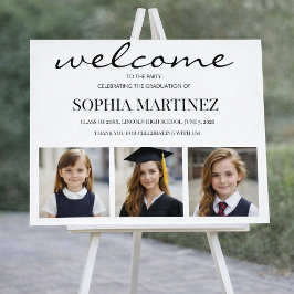 Poster Placa de Boas-Vindas de Formatura com 3 Fotos Mode