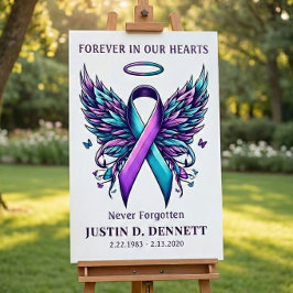 Poster Placa de Boas Vindas de Funeral em Memória da Prev