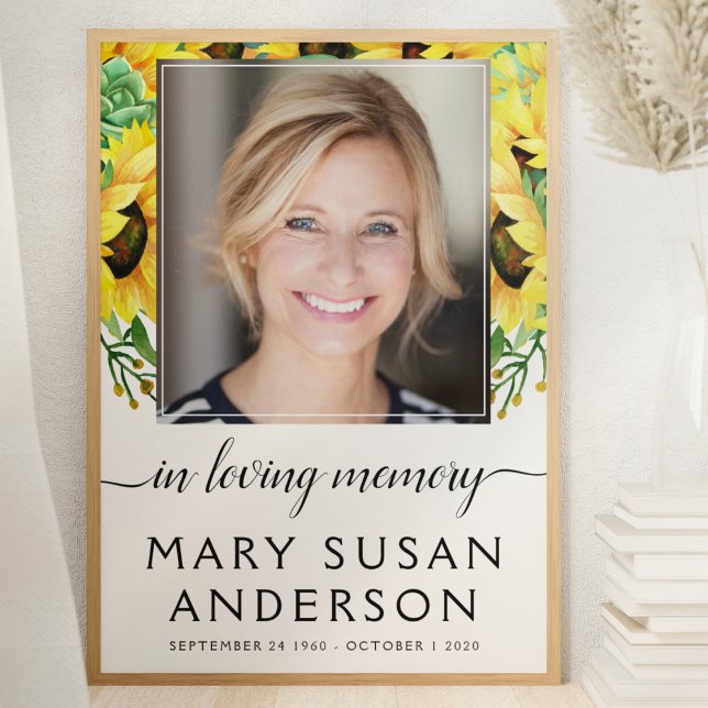 Poster Placa de Boas Vindas de Girassol de Foto em Memóri (Criador carregado)