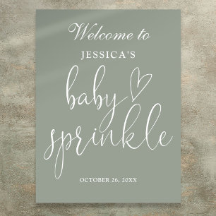 Poster Placa de Boas-vindas de Sprinkle de Bebê Neutro Bo
