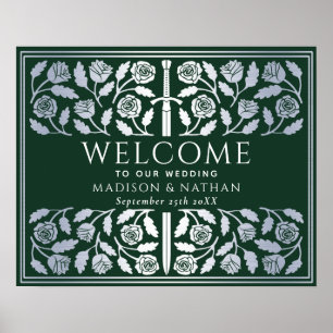 Poster Placa de Boas-Vindas do Casamento Real Espada Prat
