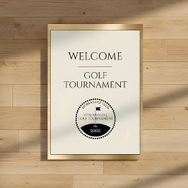 Poster Placa de Boas-Vindas do Nome do Torneio do Clube d