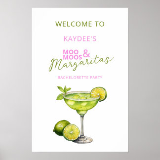 Poster Placa de Boas-Vindas MooMoos & Margaritas para Des
