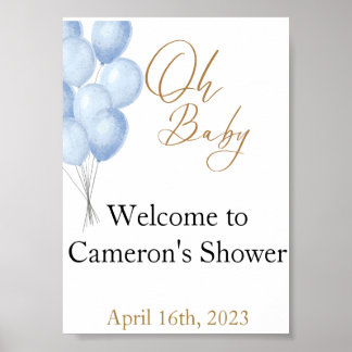 Poster Placa de Boas-vindas Oh Baby