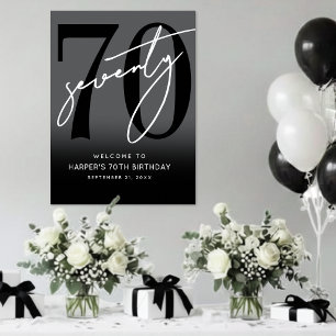 Poster Placa de Boas-Vindas para Aniversário de 70 Anos P