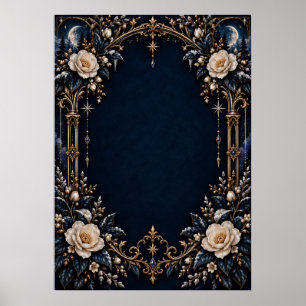Poster Placa de Boas-Vindas para Casamento Celestial Rosa