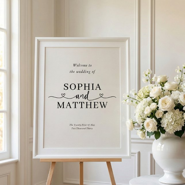 Pôster Placa de Boas-Vindas para Casamento com Letra de C (Criador carregado)