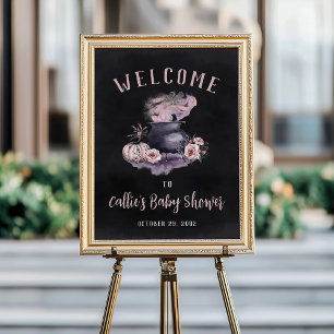 Poster Placa de Boas-Vindas para Chá de Bebê Cauldron de 