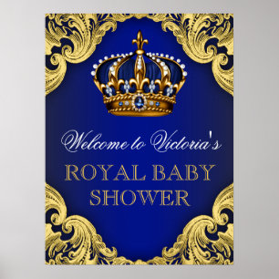 Poster Placa de Boas-Vindas para Chá de Bebê do Príncipe
