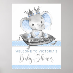 Poster Placa de Boas-Vindas para Chá de Bebê do Príncipe