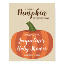 Placa de Boas-Vindas para Chá de Bebê Little Pumpk