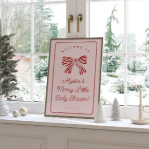 Poster Placa de Boas-Vindas para Chá de Bebê Merry Little