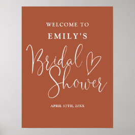 Poster Placa de Boas-Vindas para Chá de Noiva com Letra T