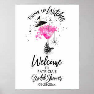Poster Placa de Boas-Vindas para Chá de Noiva de Hallowee