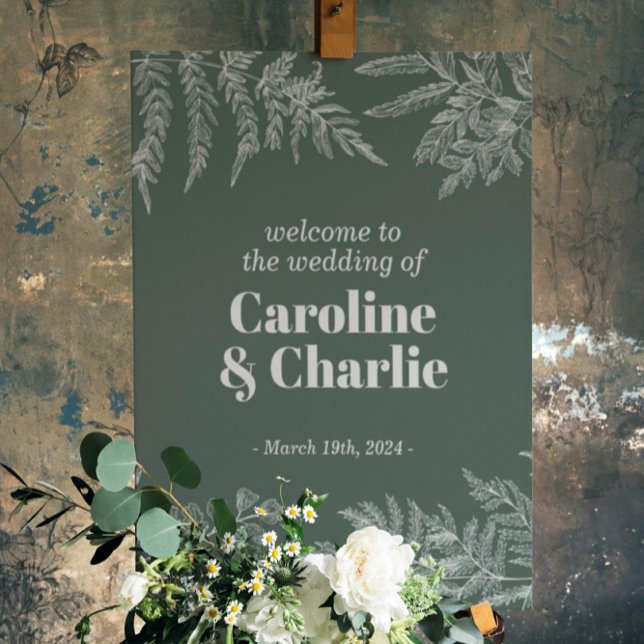 Poster Placa de Boas-Vindas para Chá de Noiva na Floresta (Criador carregado)