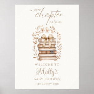 Poster Placa de Boas-Vindas para Chás de Bebê com Arco de