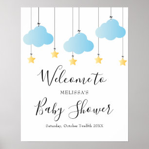 Poster Placa de Boas-Vindas para Chás de Bebê Twinkle Twi
