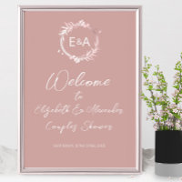 Placa de Boas-Vindas para Chuveiro de Casais com M