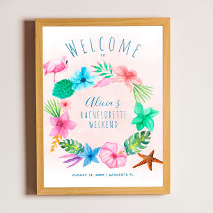 Poster Placa de boas-vindas para despedida de solteira na