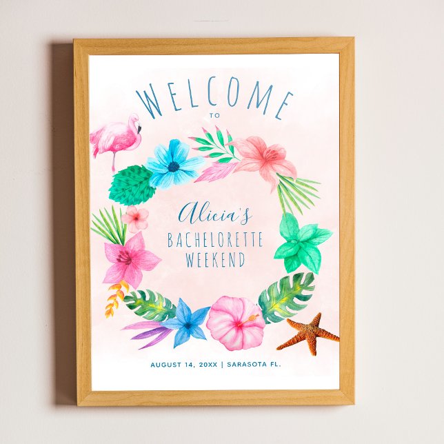 Poster Placa de boas-vindas para despedida de solteira na (Criador carregado)