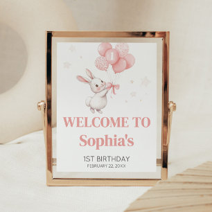 Poster Placa de Boas-Vindas para Festa de Aniversário Bal
