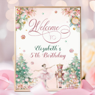 Poster Placa de Boas-Vindas para Festa de Aniversário das