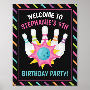 Poster Placa de Boas-Vindas para Festa de Aniversário de