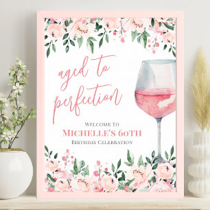 Poster Placa de Boas-Vindas para Festa de Aniversário Flo