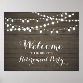 Poster Placa de Boas-Vindas para Festa de Aposentadoria c