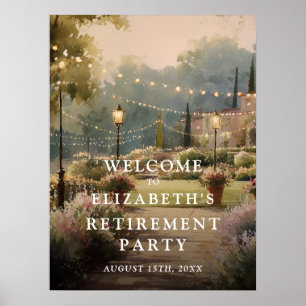 Poster Placa de Boas-Vindas para Festa de Aposentadoria e