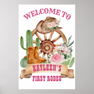Poster Placa de boas-vindas para festa de fazenda de cava