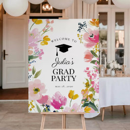 Poster Placa de Boas-Vindas para Festa de Formatura com F