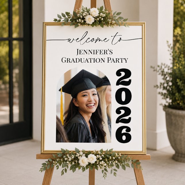 Poster Placa de Boas-Vindas para Festa de Formatura com F (Criador carregado)