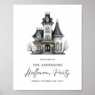 Poster Placa de Boas-Vindas para Festa de Halloween Adult