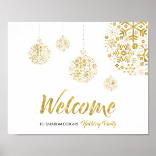 Pôster Placa de Boas-Vindas para Festa de Natal