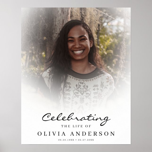 Poster Placa de Boas-Vindas para Funeral de Celebração de (Frente)