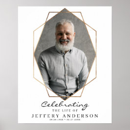 Poster Placa de Boas-Vindas para Funeral de Celebração de