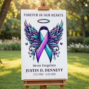 Poster Placa de Boas-Vindas para Funeral em Memória da Pr