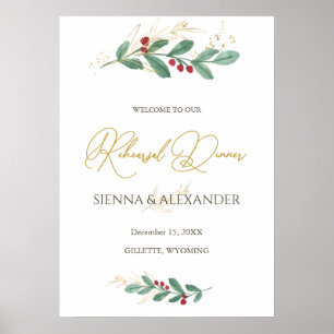 Poster Placa de Boas-Vindas para Jantar de Ensaio com Fol