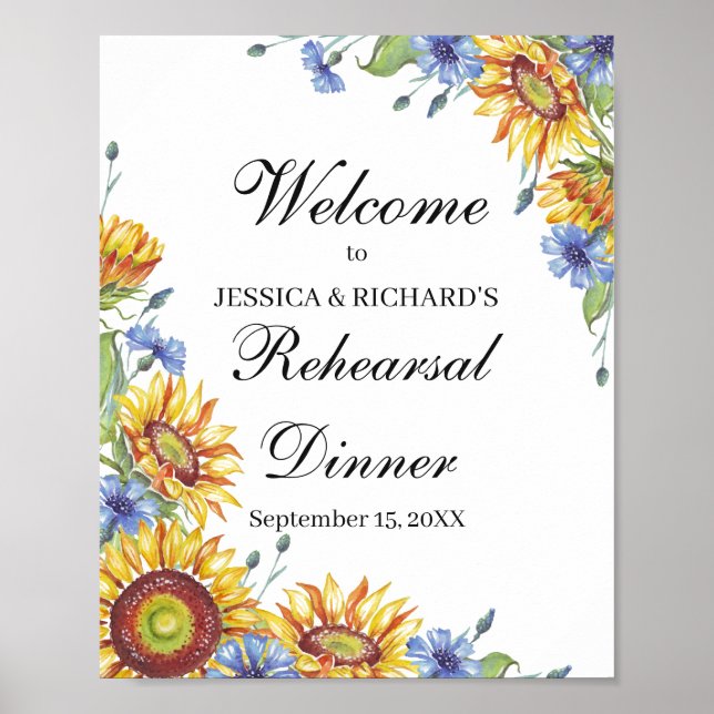 Poster Placa de Boas-Vindas para Jantar de Treino (Frente)
