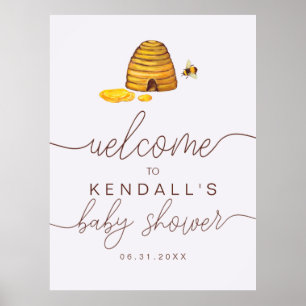 Poster Placa de Boas-Vindas para Mamãe Abelha
