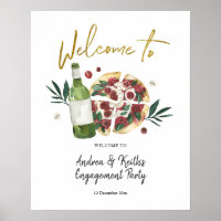 Placa de Boas-Vindas Pizza e Cerveja O Par Perfeit