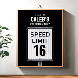 Poster Placa de boas-vindas Velocidade Máxima 16º Anivers