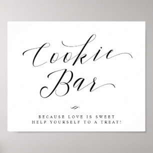 Poster Placa de Bolo de Casamento ou Chá de Panela Cookie