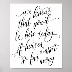 Poster Placa de Caligrafia de Luxo Em Memória (Preta)
