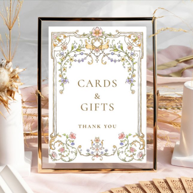 Poster Placa de cartões e presentes com graça floral vito (Criador carregado)